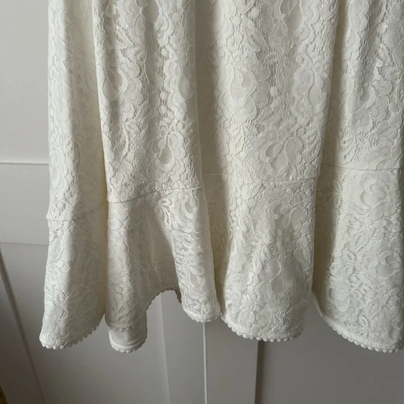 City Chic sweet love ivory Lace faux Wrap Dress size XL 22W NWT - Picture 7 of 8